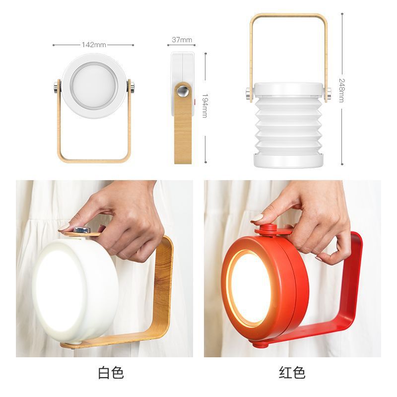 Cross-border Portable Lantern Creative Night Light Student Room Learning Writing Charging Desk Lamp Dormitory Night Light