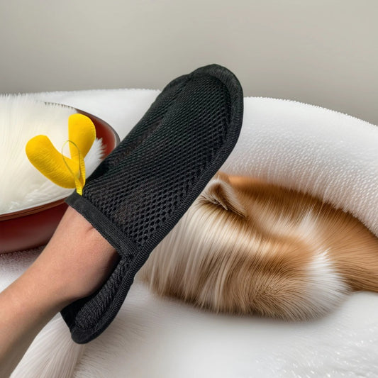 Cross-Border Large Electrostatic Hair Removal Gloves 24cm Household Two-Way Bristle Removal Floating Hair Cat Hair Cleaning Artifact Delivery