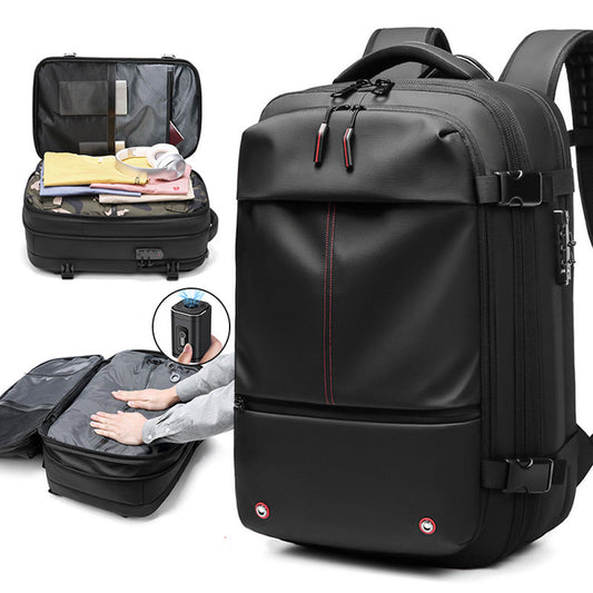 Travel Vacuum Backpack Men's Business Multifunctional Computer Bag Vacuum Compression Bag Large Capacity Backpack TPU