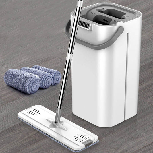 Household Mop A Mop Clean Artifact Rotatable Dry And Wet Separation Mop Hand-free Flat Mop Barrel Suit Wholesale