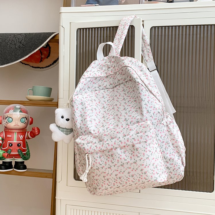 Japanese Style Floral Soft Girl Girl's Backpack Women's South Korea Ins Style Mori Style Fresh Style Schoolbag Senior High School Student Backpack