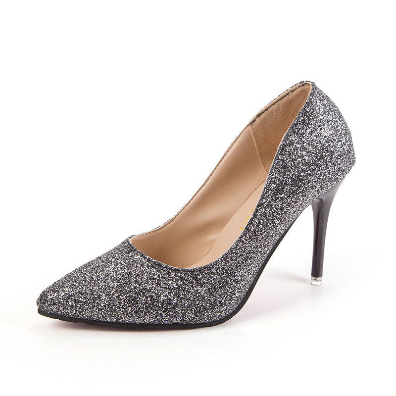 High Heels Bed Flirting Passion Shoes Sexy Nightclub Stiletto Heel Pointed Plus Size Shoes