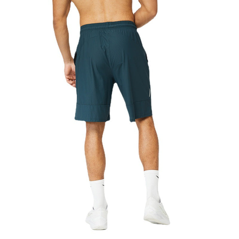 Nylon Quick-drying Sports Shorts Men's Amazon Reflective Strip Blank Edition Running Training Ice Silk Breathable Shorts