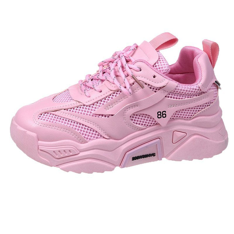 Torre Shoes Women's 2024 New Thick Bottom Increased Sneaker Women's Internet Celebrity Candy Color Ins Elegant Goddess Style