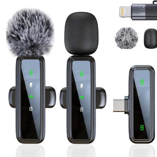 New Private Model J81 Collar Clip Microphone Intelligent Noise Reduction Radio Microphone J82 Three-in-one Wireless Collar Clip Microphone