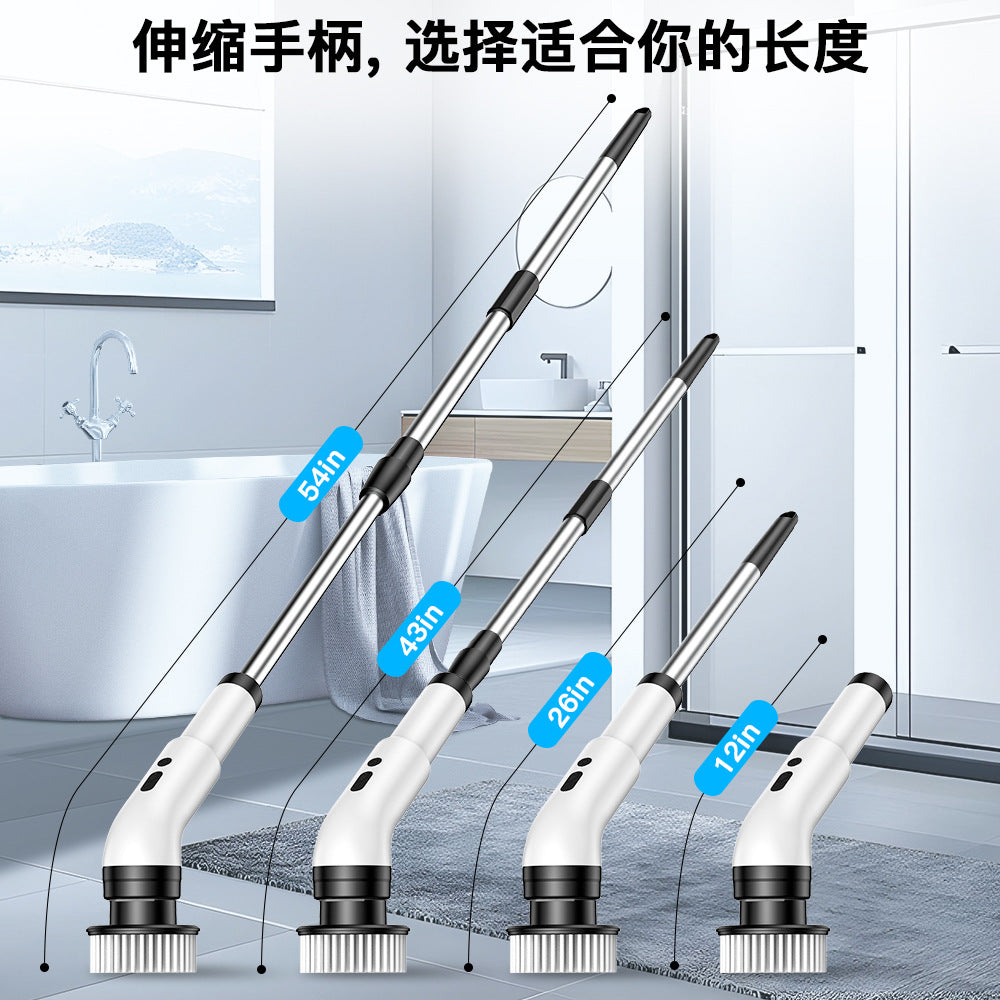Cross-border Electric Cleaning Brush Nine-in-one Wireless Telescopic Handheld Household Kitchen Floor Bathroom Cleaning Toilet Brush