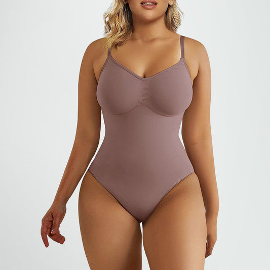 Cross-border Amazon Popular Seamless Corset Women's Sling Corset Jumpsuit Postpartum Belly Contracting Waist Shaping Body