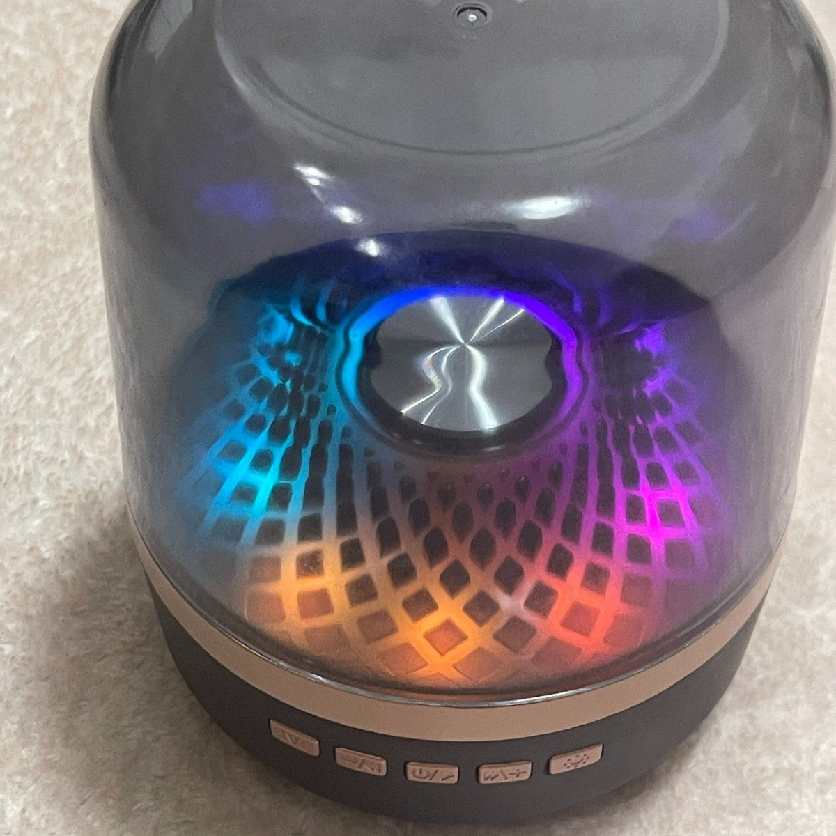 Huaqiangbei Bluetooth Speaker Outdoor Surround Sound Desktop Colorful Glass Sound Heavy Bass High-Quality Speaker Large Power