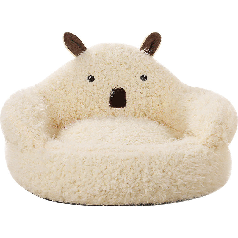 New Alpaca Pet Cat House Winter Plush Nest Warm Thickened Dog House High Rebound Cat Sofa Pet Supplies