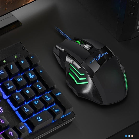 Cross-border Factory In Stock Wholesale G6 Wired Game Mouse 7-button Colorful Breathing Light-emitting Chicken E-sports Mouse