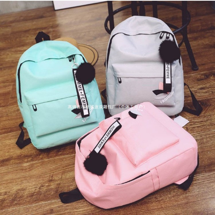 Canvas Backpack For Women 2025 New College Style Korean Style Mori Style Baoyue Xiaoxin Junior High School Student Bag