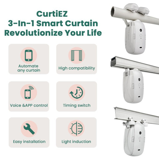 Graffiti Intelligent Electric Curtain Assistant Smart Home Wireless Voice Remote Control Automatic Intelligent Curtain Companion