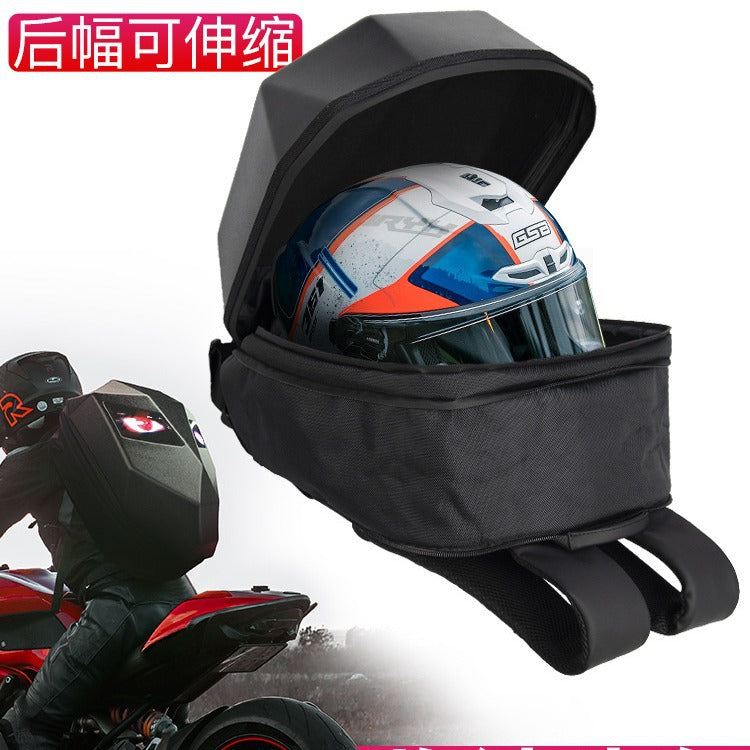 LED Riding Iron Man Backpack Motorcycle Motorcycle Backpack Sports Personality DIY Knight Backpack Cross-border Small