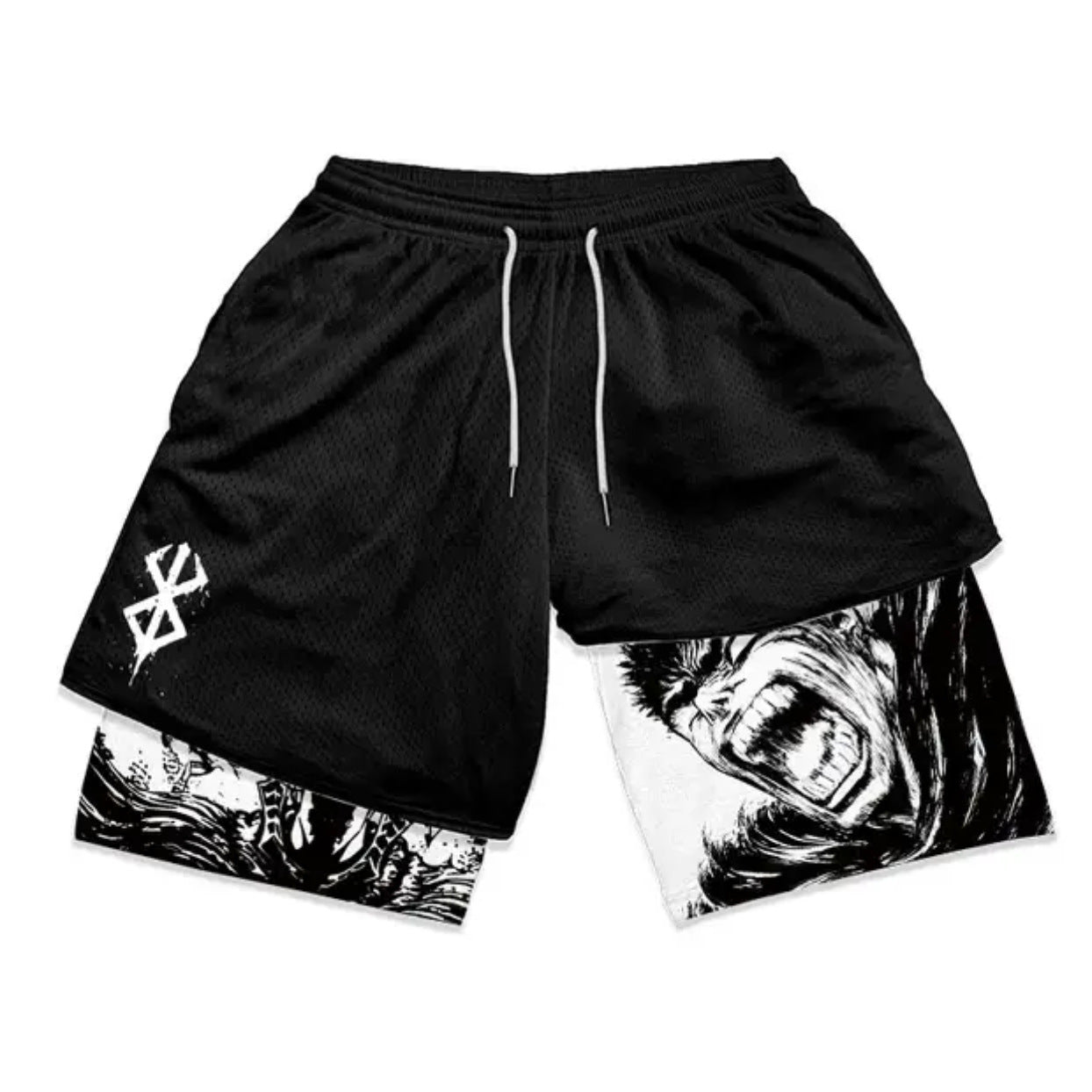 Cross-Border 3D Digital Personalized Printing Adult Double-Layer Fitness Sports Pants Wish Aliexpress Best-Selling Casual Shorts
