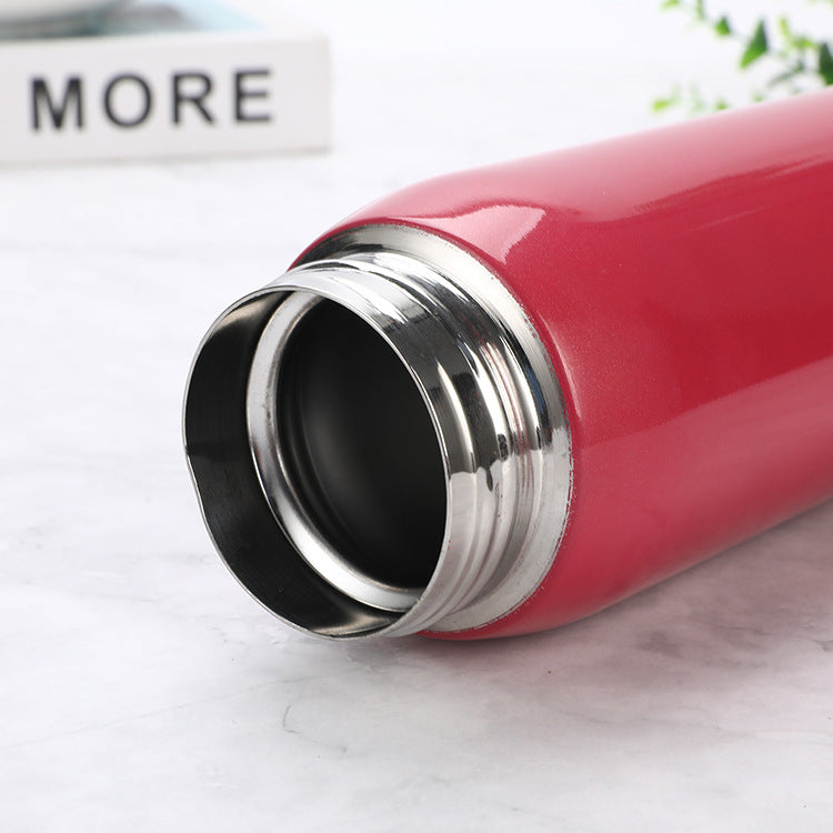 304 Stainless Steel Vacuum Thermos Cup Side Sliding Lock Snap Cover Water Cup Net Red Car Portable Gift Cup Wholesale