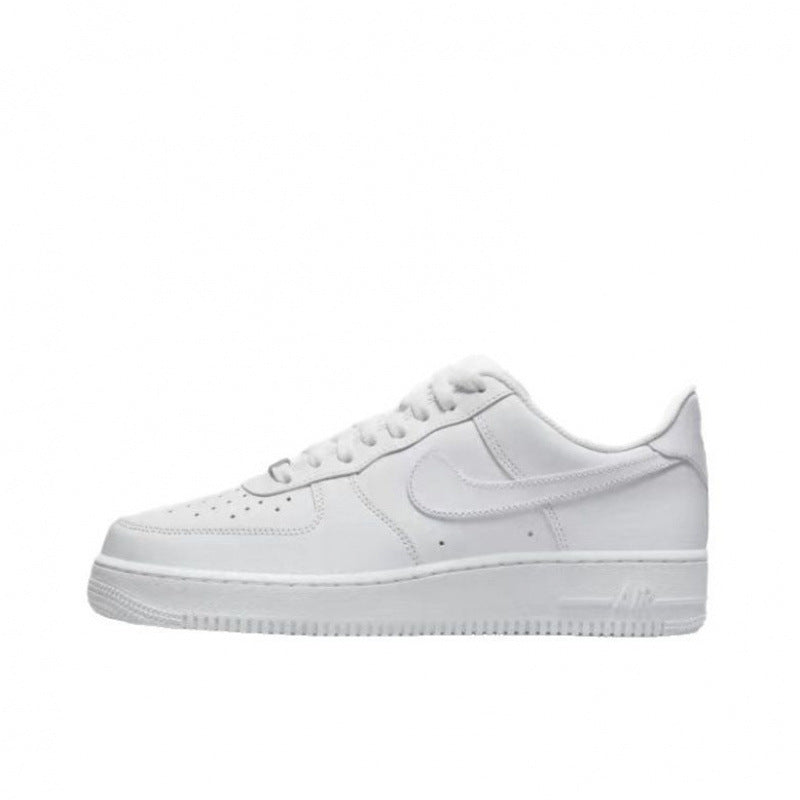 Original Pure White Air Force One Af1 Black Warrior Men's And Women's Classic Low-Top White Shoes Couple Casual Sports Sneakers