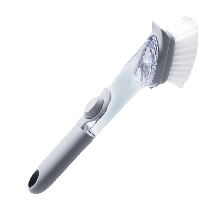 Cross-border Kitchen Long Handle Hydraulic Washing Pot Brush Automatic Liquid Adding Brush Pot Artifact Cleaning Brush Non-stick Oil Brush Dishwashing Brush