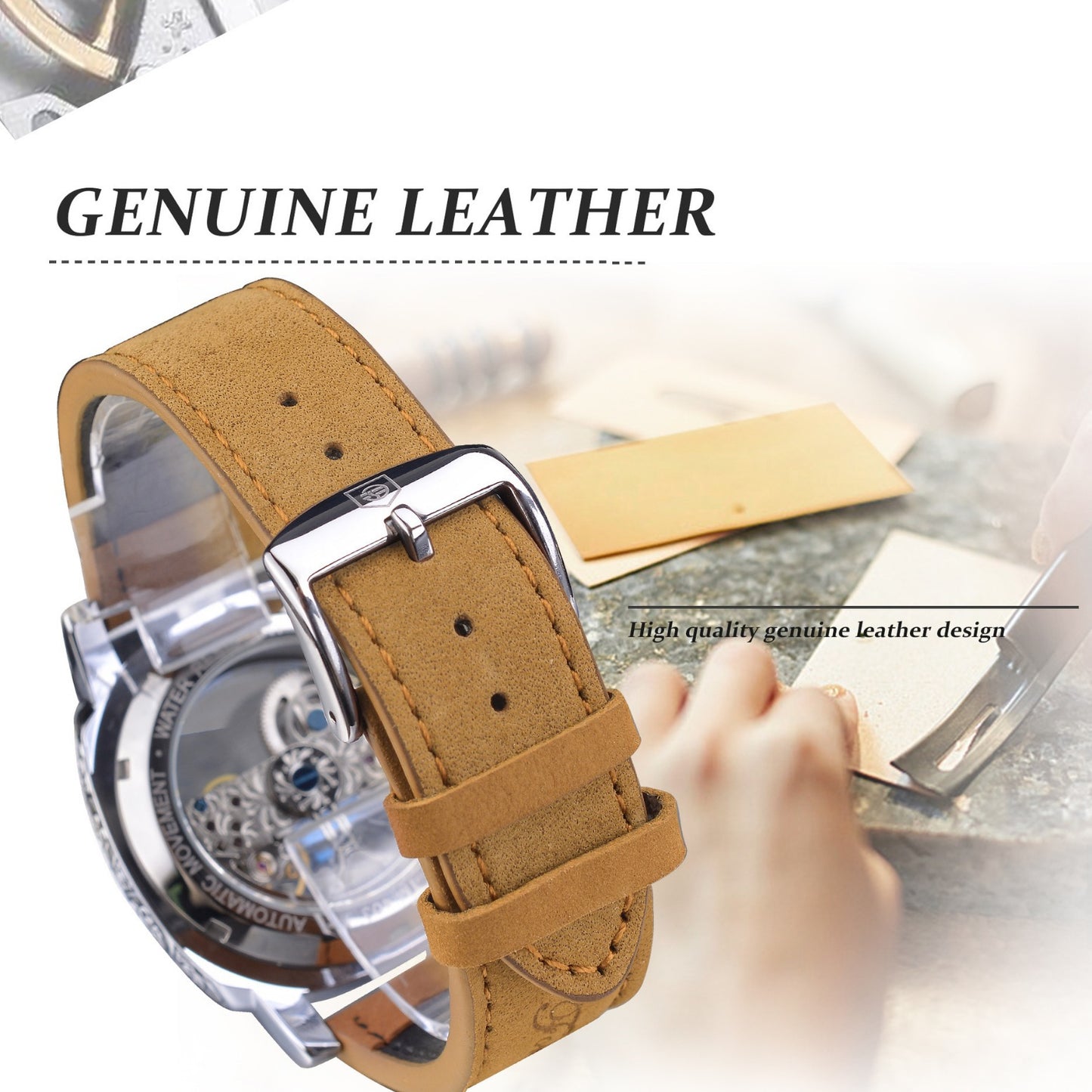 New Forsining European And American Style Men's Fashion Retro Carved Hollow Automatic Mechanical Watch