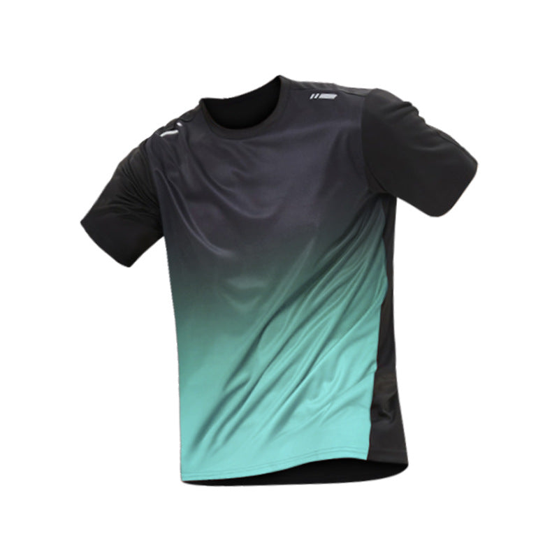Quick-drying T-shirt Men's Sports Suit Loose Ice Silk Summer Thin Fitness Clothes Training Running Clothes Short-sleeved Top