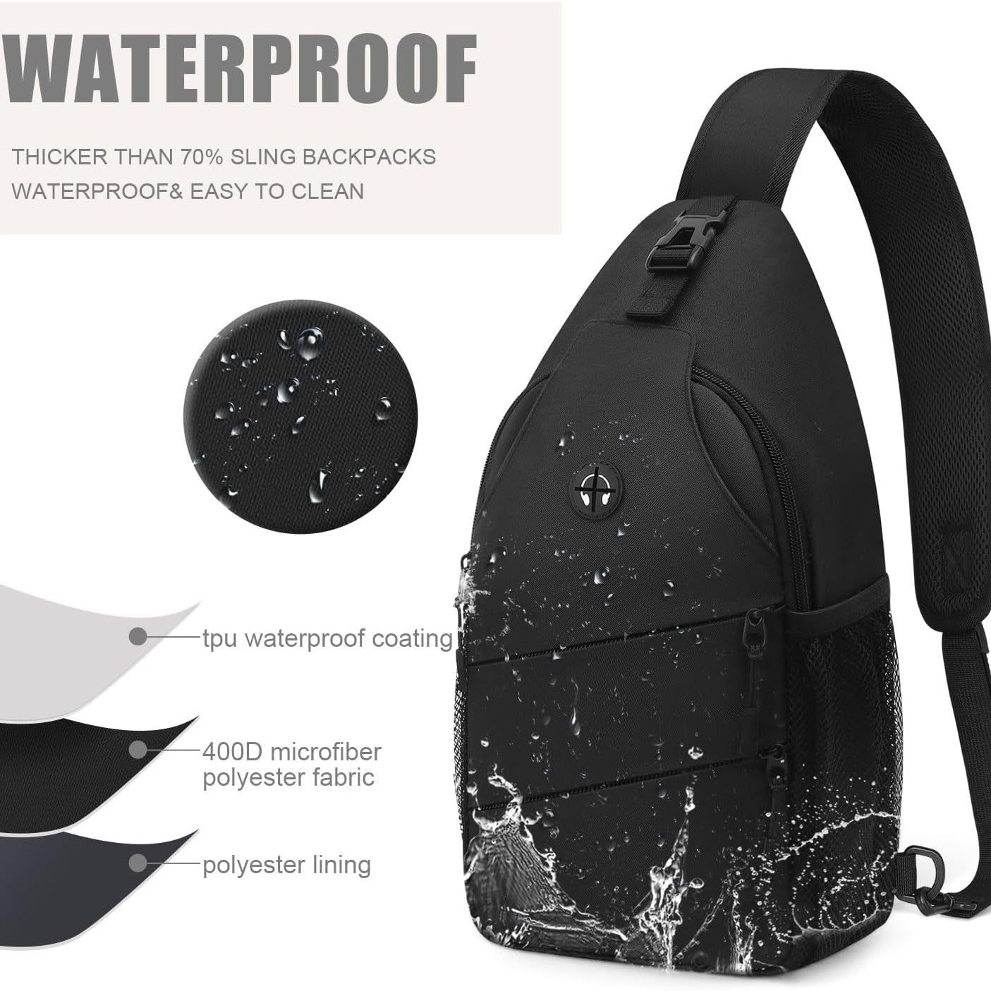 Cross-Border Hot-Selling Men's And Women's Chest Bags, Large-Capacity Outdoor Travel Sports Bags, Adjustable Shoulder Straps, Cycling Bags, Customization