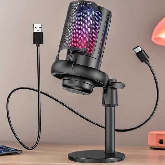 Cross-Border New USB Condenser Microphone Me6S Live Recording Microphone Singing Recording Condenser Mic
