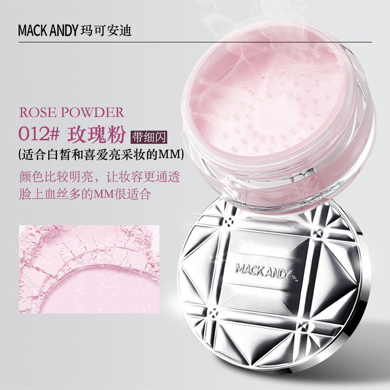 Maco Andy Cream Oil Control Makeup Honey Powder Matte Brightening Skin Color Concealer Repair Waterproof Invisible Pore Loose Powder