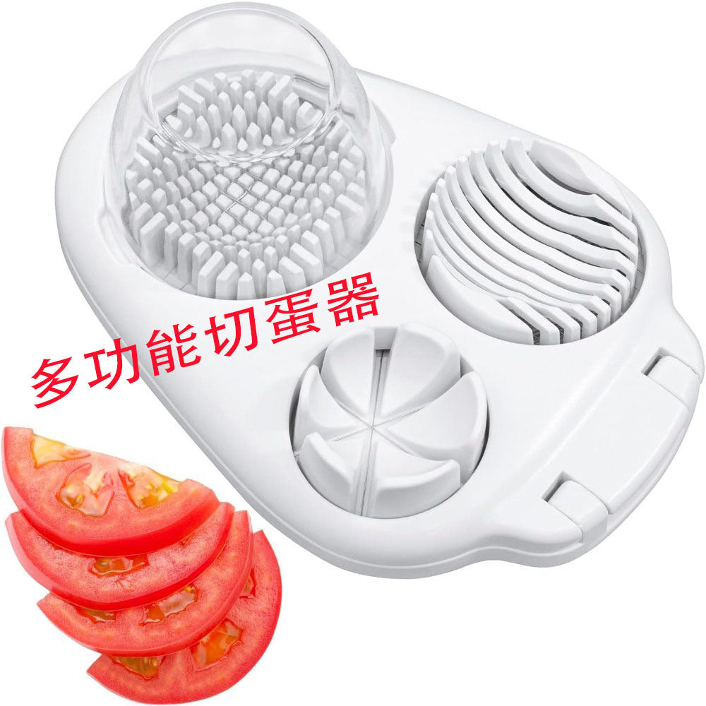 Egg Cutter Egg Slicer Three-in-One Multifunctional Egg Cutter Multifunctional Manual Stainless Steel Egg Cutter
