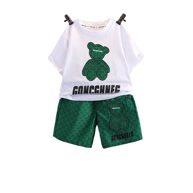 Summer Cotton short-sleeve top and shorts