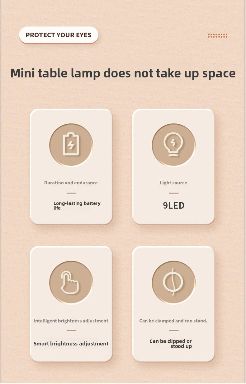 Mini USB Clip Desk Lamp