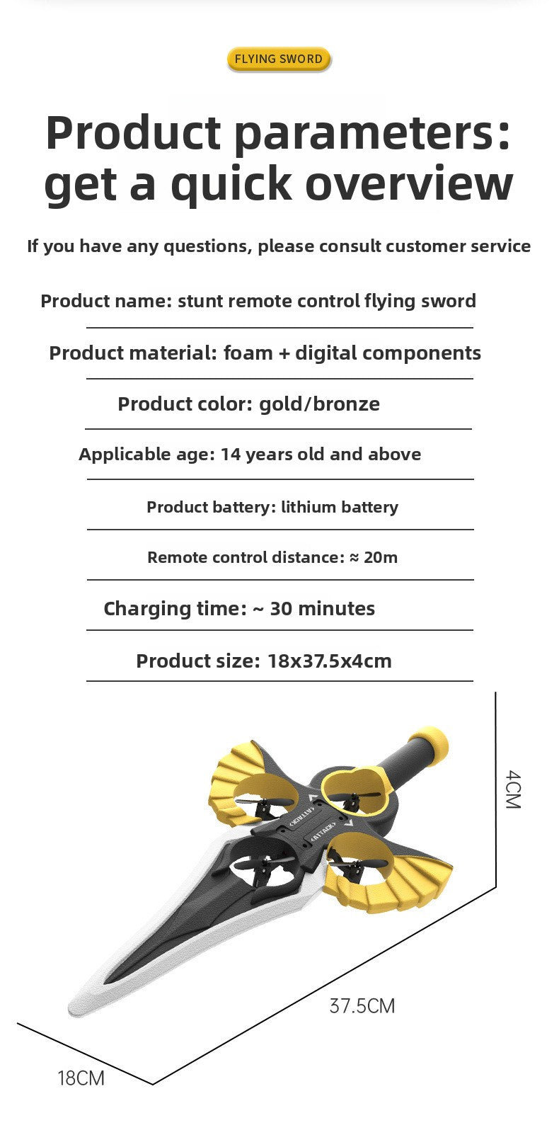 flying sword toy