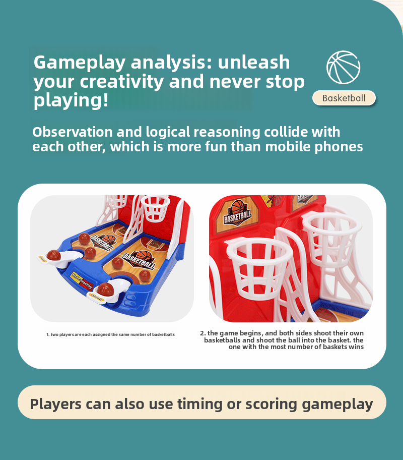 Children's Desktop Finger Flick Basketball Game Toy