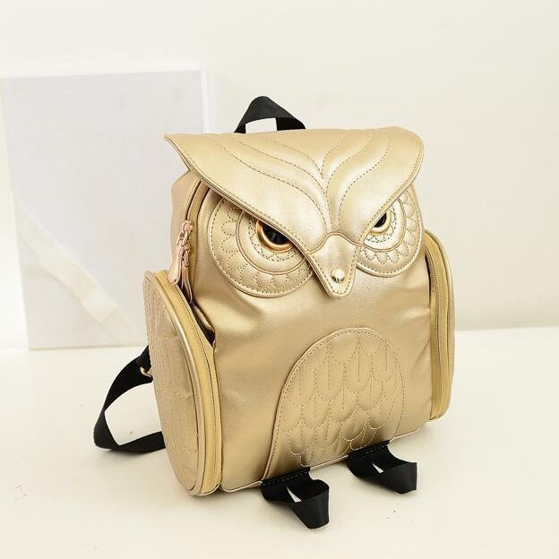 Owl PU Leather Backpack for Women