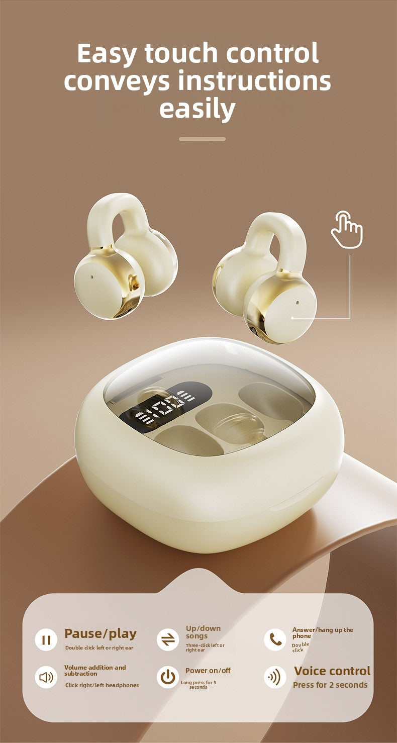 Clip-On Wireless Bluetooth Headphones