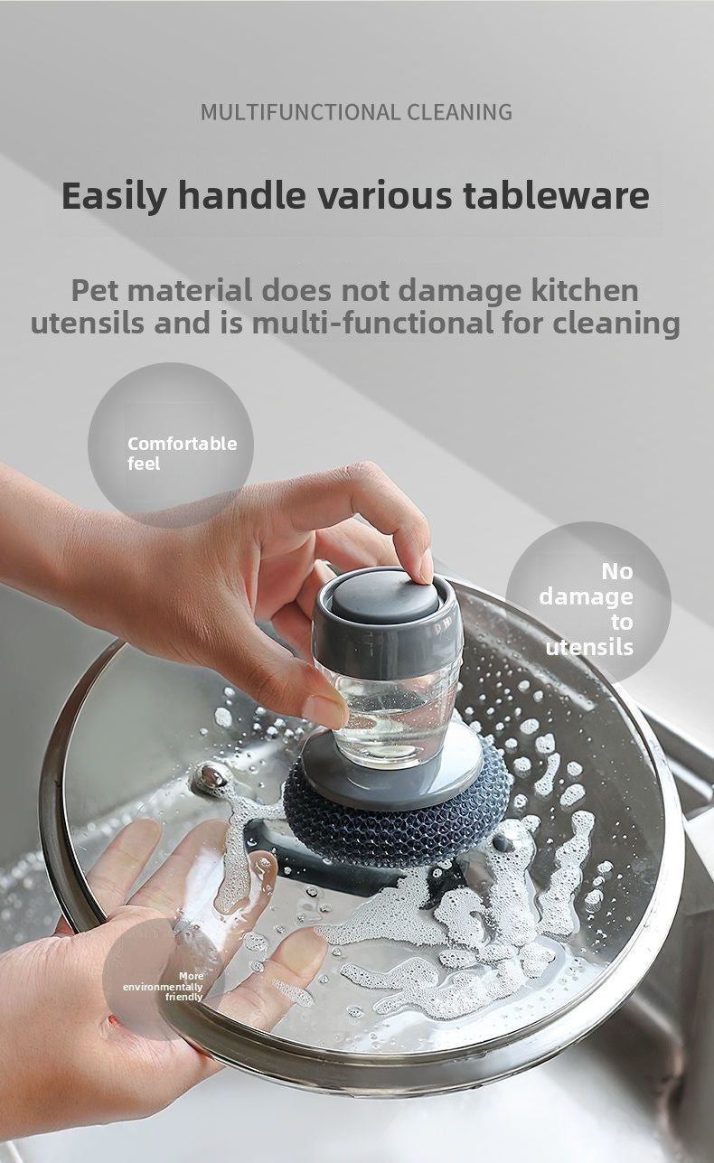 Automatic Liquid Dispensing Kitchen Cleaning Brush