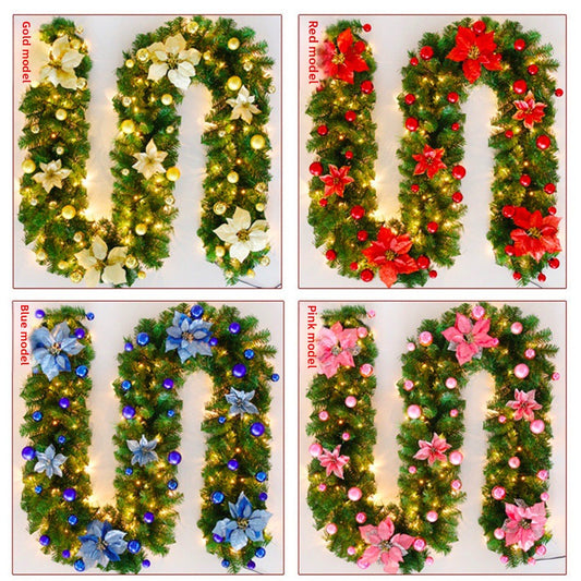 Simulation of Christmas wreath decoration