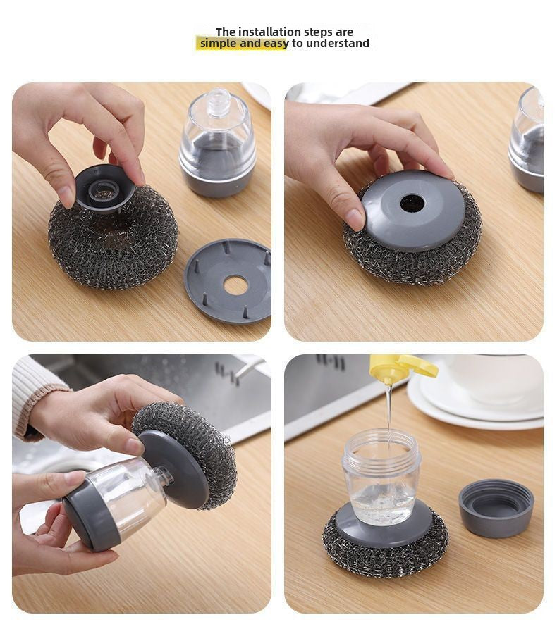 Automatic Liquid Dispensing Kitchen Cleaning Brush