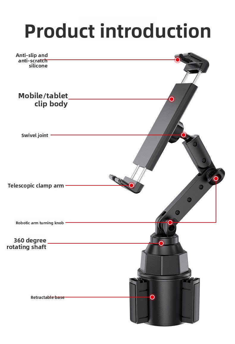 Universal Car Cup Holder Phone and Tablet Mount