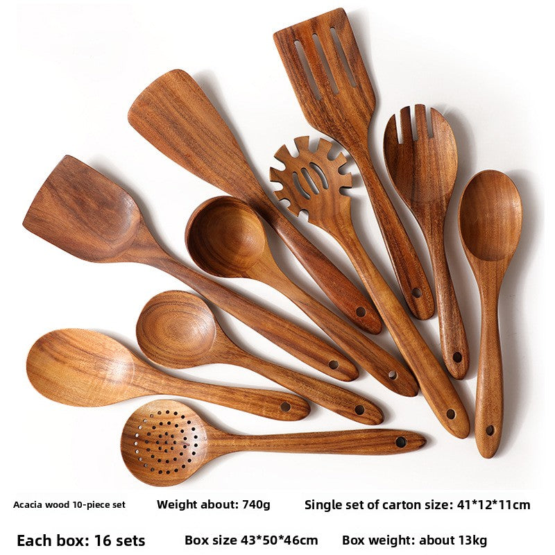 Wooden spatula and spoon