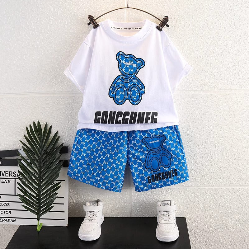Summer Cotton short-sleeve top and shorts