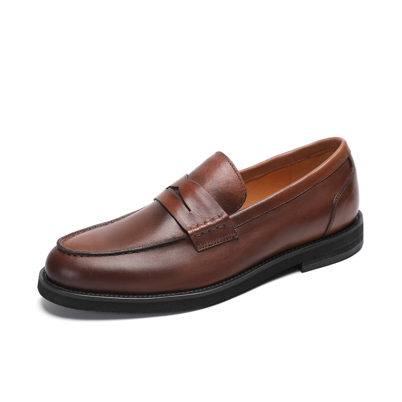 Men's Formal/Casual Brown Leather Loafer Dress Shoes