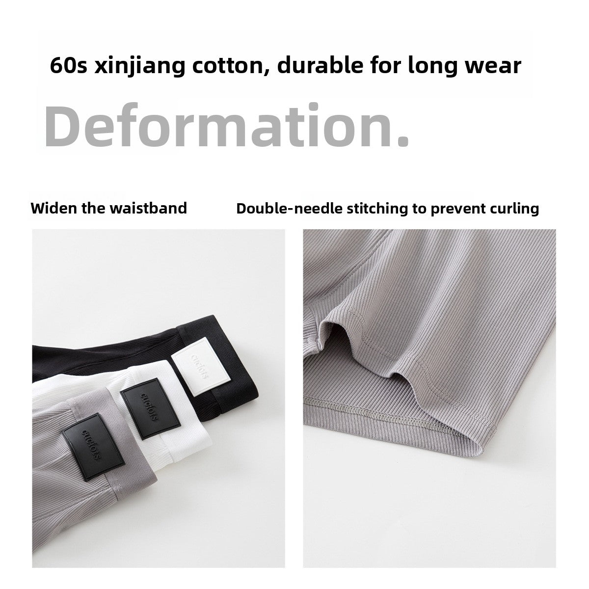 Cotton Men's Breathable Antibacterial Boxer Underwear