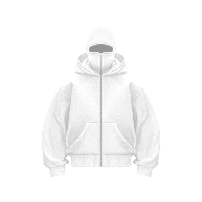 Hooded zipper pullover jacket