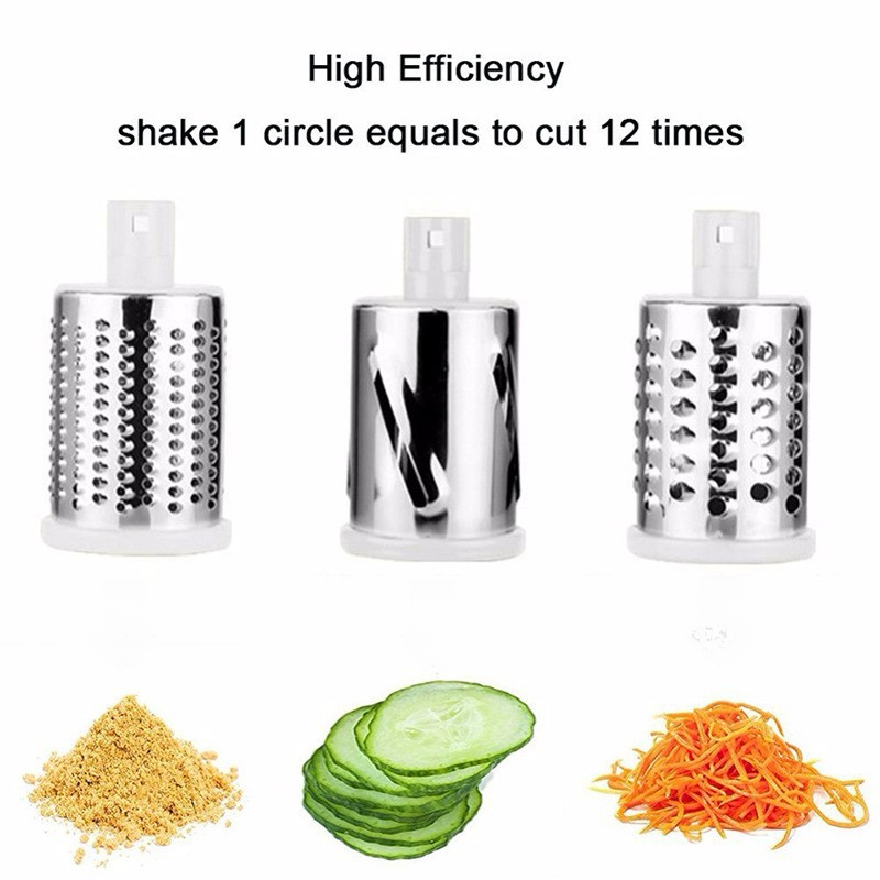 Multi-function Drum Vegetable Cutter Hand Kitchen Shredder Grater Potato Slicer