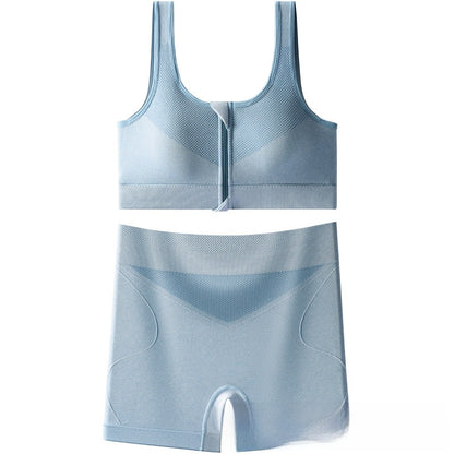 High-waisted and belt-cinching sports bra set