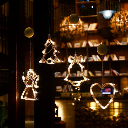 Christmas Atmosphere Decorative Lights LED Lights Christmas Sucker Lights Window Lights Window Scene Arrangement