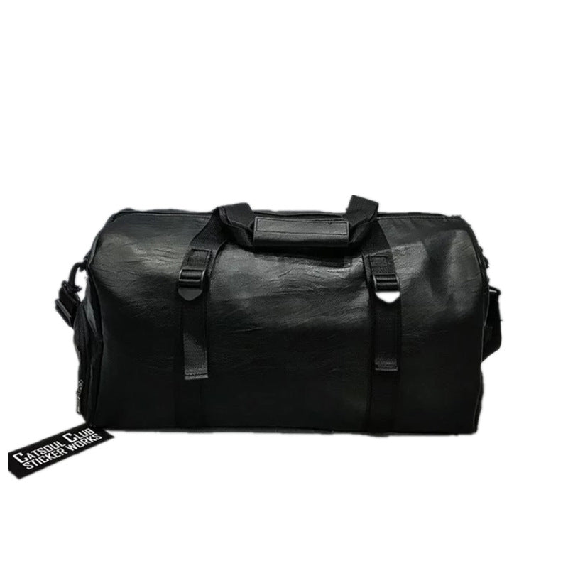 Sports Bag Foreign Trade 2024 New Pu Fitness Bag Large Capacity Travel Bag With Shoe Warehouse Portable Yoga Luggage Bag