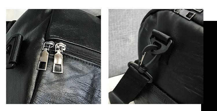 Sports Bag Foreign Trade New Pu Fitness Bag Large Capacity Travel Bag With Shoe Warehouse Portable Yoga Luggage Bag