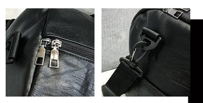 Sports Bag Foreign Trade New Pu Fitness Bag Large Capacity Travel Bag With Shoe Warehouse Portable Yoga Luggage Bag