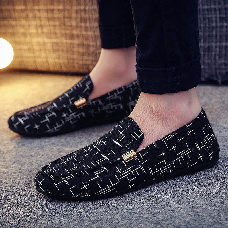 Doug Shoes Men&#039;s Korean Style Fashionable Personalized Internet Celebrity Lazy Shoes Men&#039;s Slip-on British Shoes Men&#039;s Casual Shoes Skate Shoes