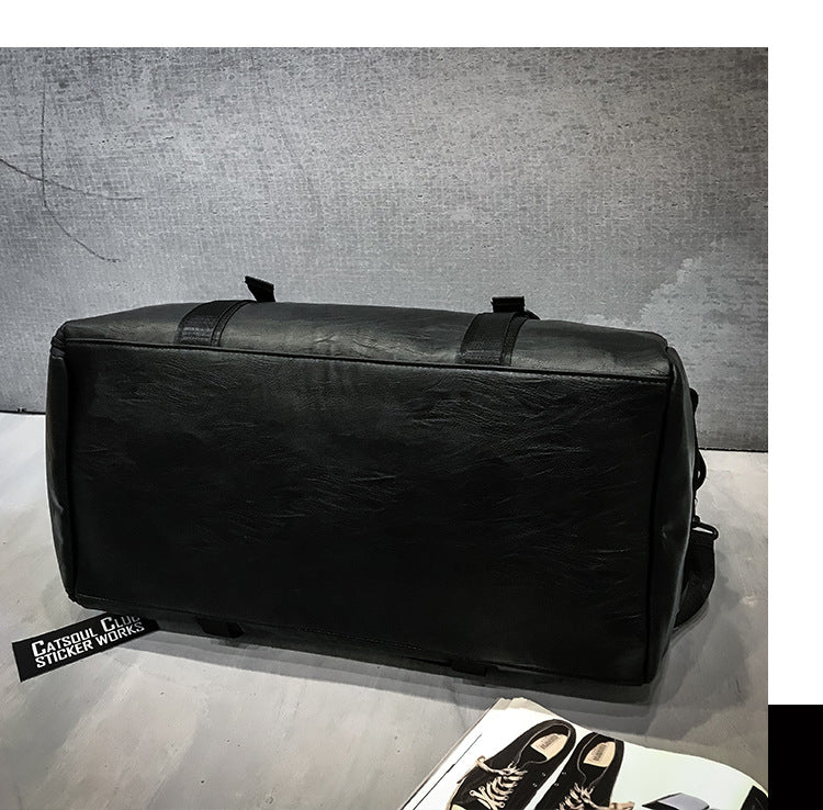 Sports Bag Foreign Trade New Pu Fitness Bag Large Capacity Travel Bag With Shoe Warehouse Portable Yoga Luggage Bag